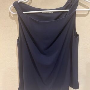 Navy Sleeveless MM LaFleur Top - M